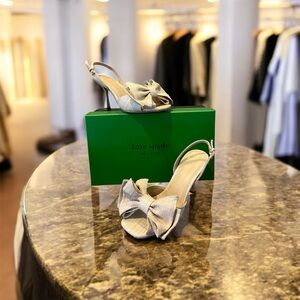 Kate Spade natural Bow Heels